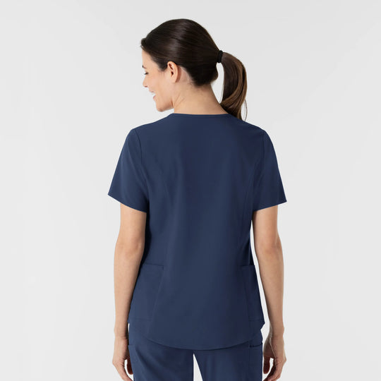 Wink Scrubs Women's V-Neck Scrub Top Navy | scrub-supply.com