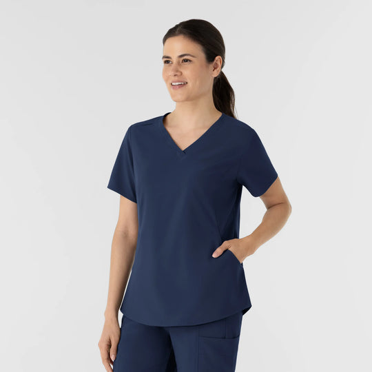Wink Scrubs Women's V-Neck Scrub Top Navy | scrub-supply.com
