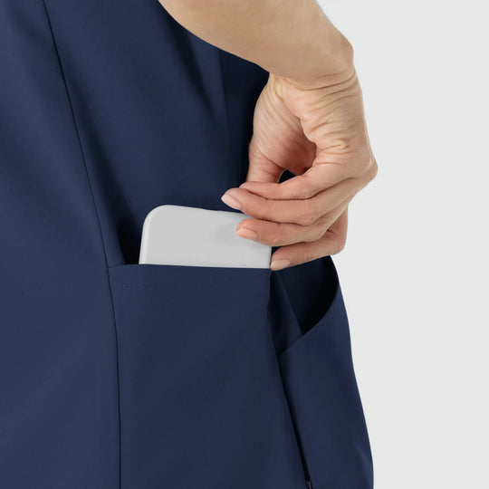 Wink Scrubs Women's V-Neck Scrub Top Navy | scrub-supply.com