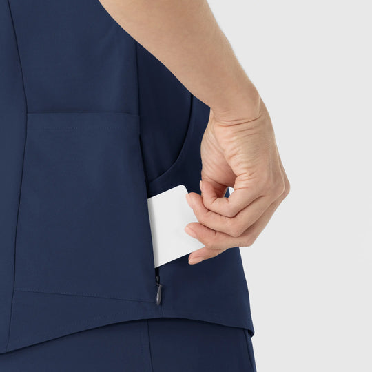 Wink Scrubs Women's V-Neck Scrub Top Navy | scrub-supply.com