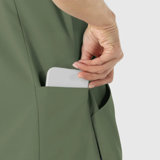 Wink Scrubs Women's V-Neck Scrub Top Olive | scrub-supply.com