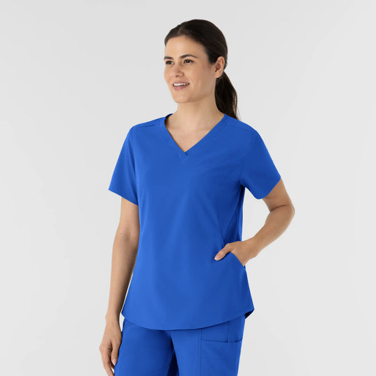 Wink Scrubs Women's V-Neck Scrub Top Royal Blue | scrub-supply.com