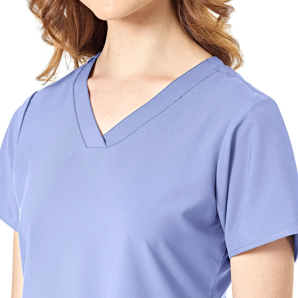 Wink Scrubs Women's Basic V-Neck Scrub Top Ceil Blue | scrub-supply.com