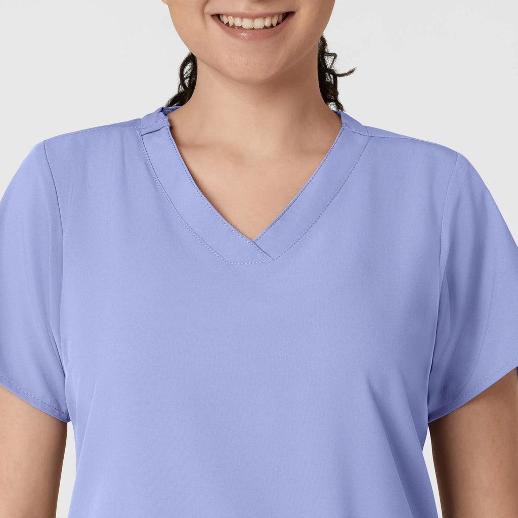 Wink Scrubs Women's Basic V-Neck Scrub Top Ceil Blue | scrub-supply.com