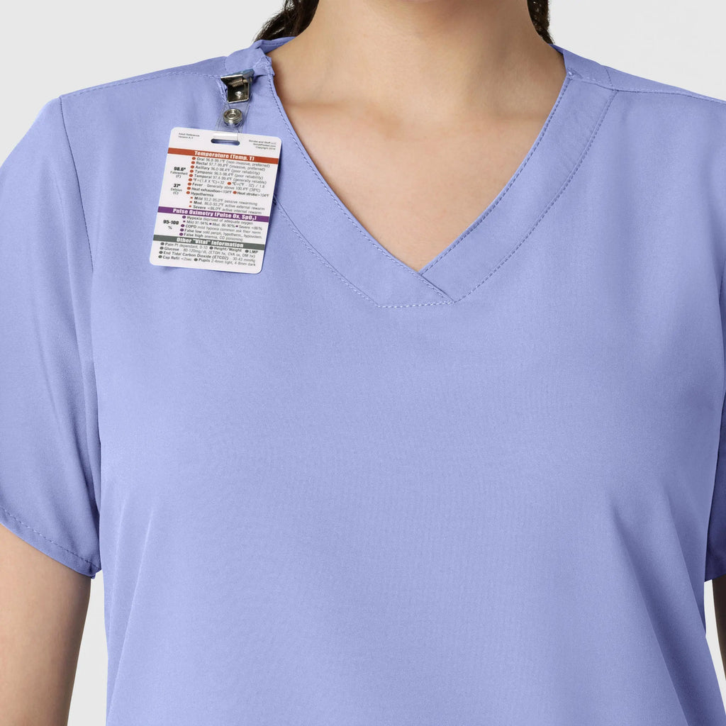 Wink Scrubs Women's Basic V-Neck Scrub Top Ceil Blue | scrub-supply.com