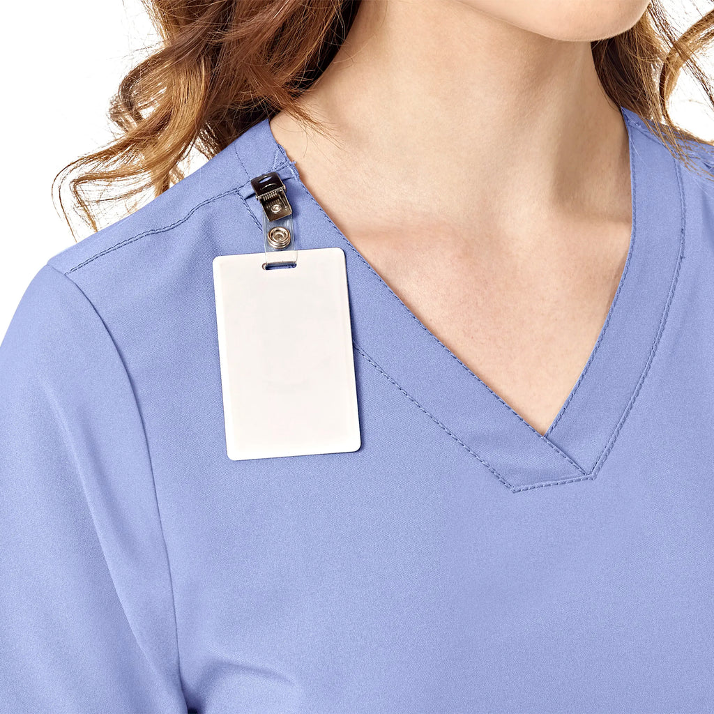 Wink Scrubs Women's Basic V-Neck Scrub Top Ceil Blue | scrub-supply.com