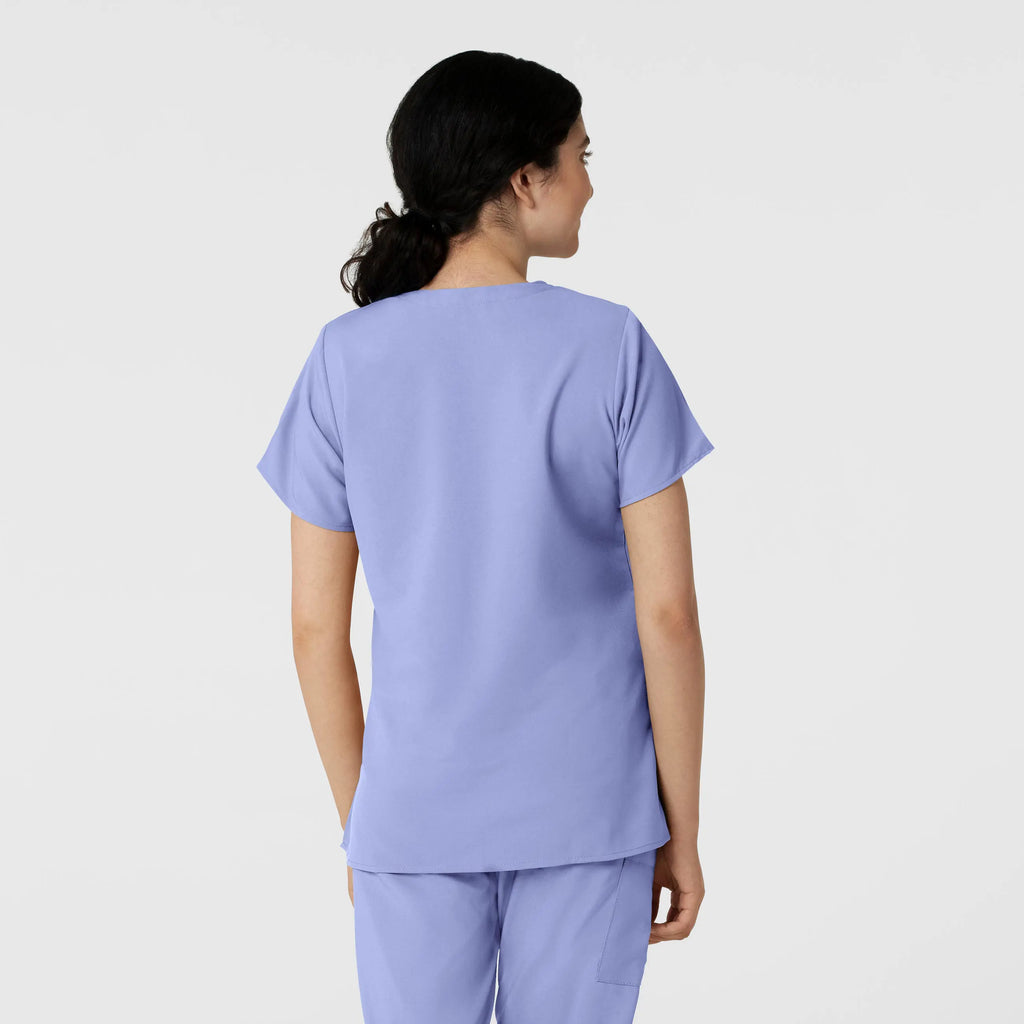 Wink Scrubs Women's Basic V-Neck Scrub Top Ceil Blue | scrub-supply.com