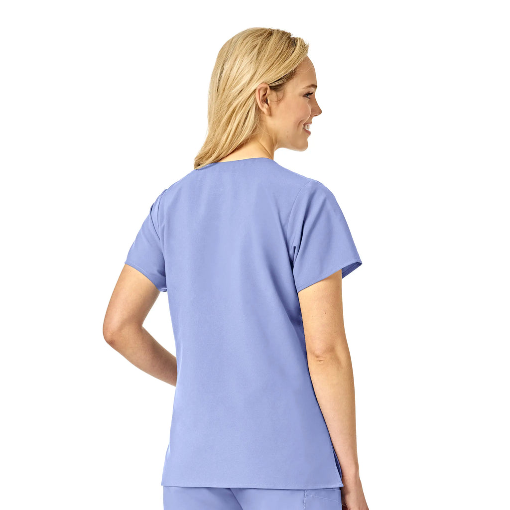 Wink Scrubs Women's Basic V-Neck Scrub Top Ceil Blue | scrub-supply.com