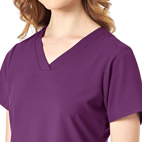 Wink Scrubs Women's Basic V-Neck Scrub Top Eggplant | scrub-supply.com