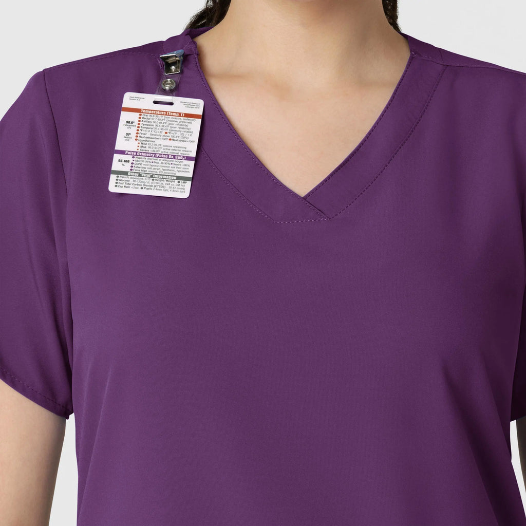 Wink Scrubs Women's Basic V-Neck Scrub Top Eggplant | scrub-supply.com