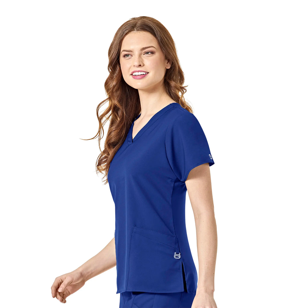 Wink Scrubs Women's Basic V-Neck Scrub Top Galaxy Blue | scrub-supply.com