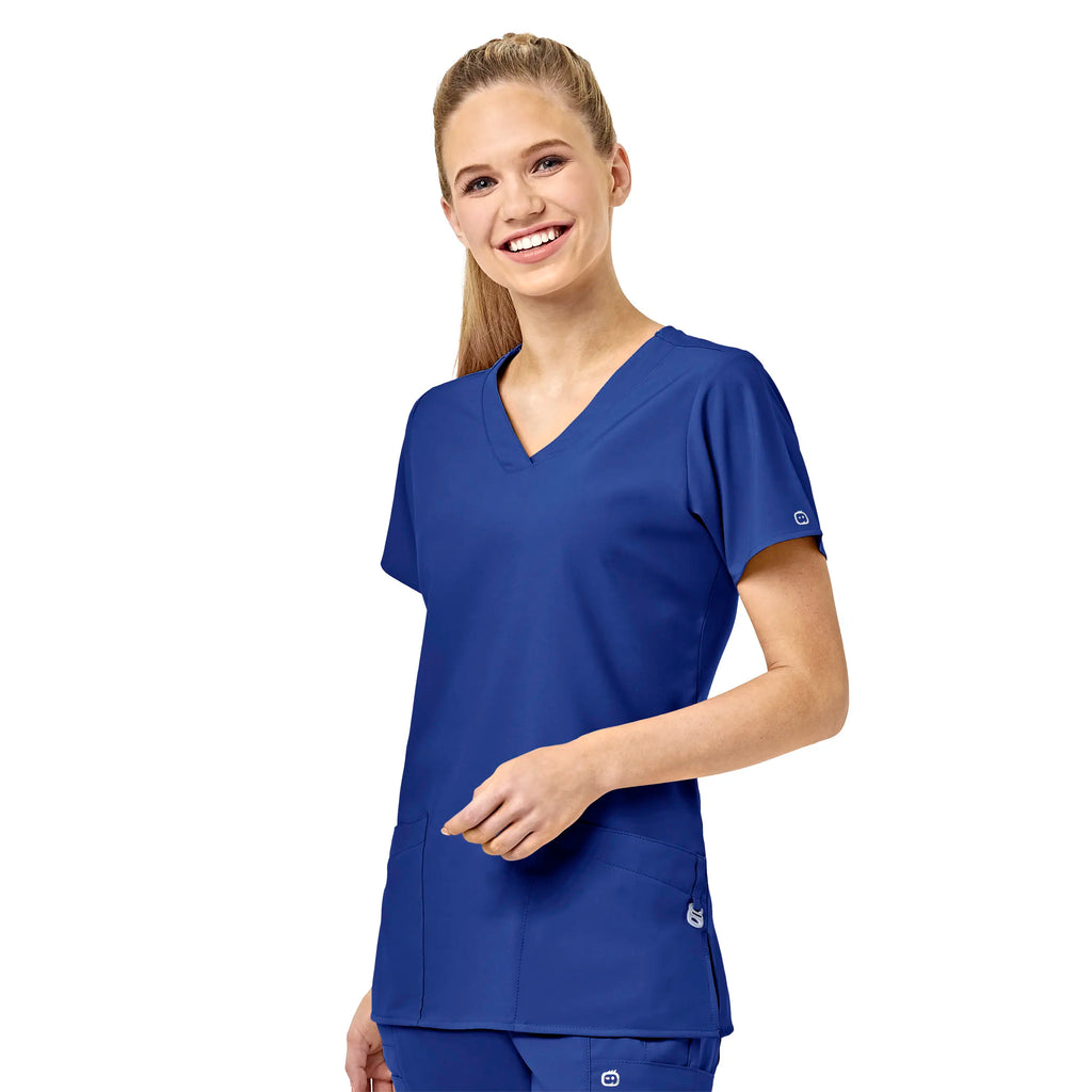 Wink Scrubs Women's Basic V-Neck Scrub Top Galaxy Blue | scrub-supply.com