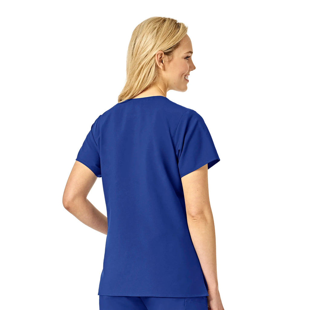 Wink Scrubs Women's Basic V-Neck Scrub Top Galaxy Blue | scrub-supply.com