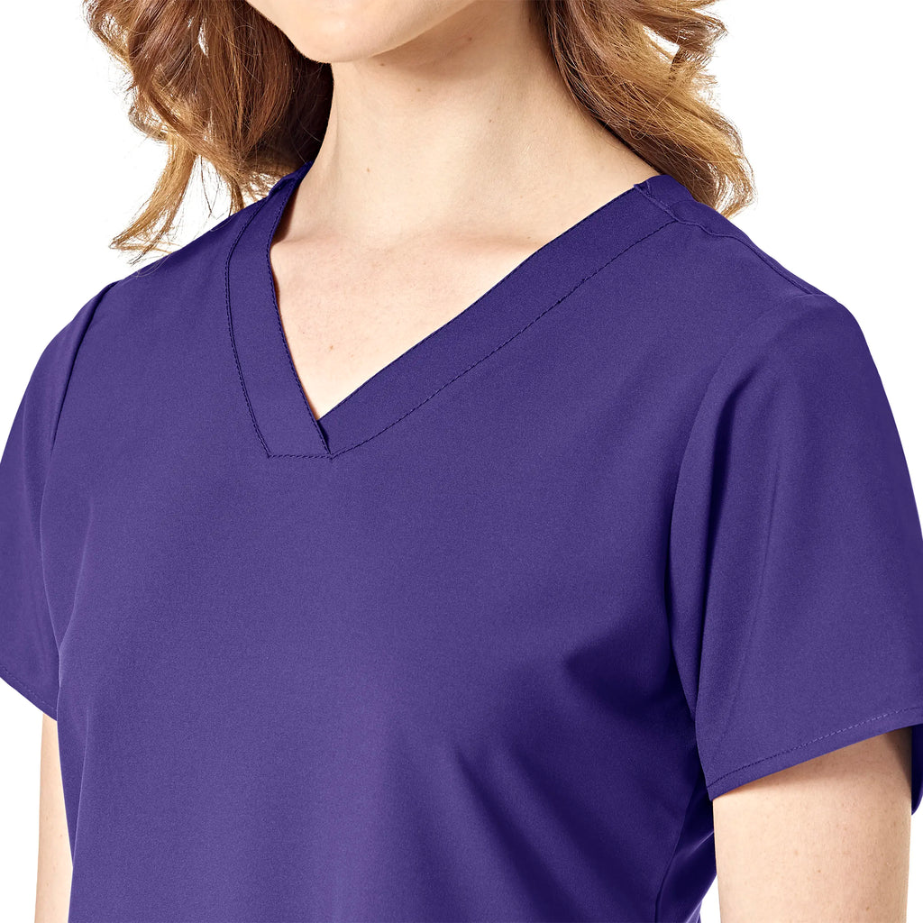 Wink Scrubs Women's Basic V-Neck Scrub Top Grape | scrub-supply.com