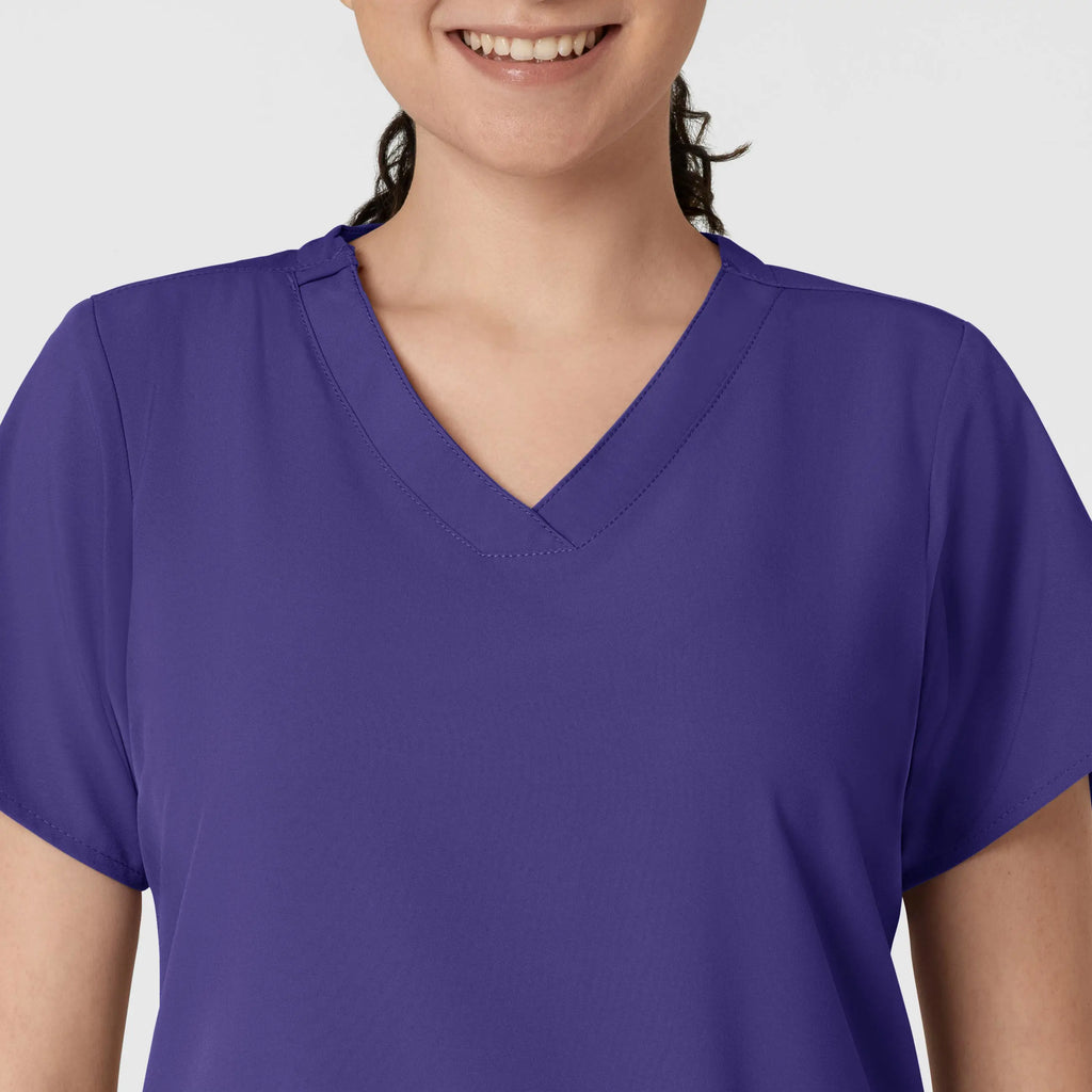 Wink Scrubs Women's Basic V-Neck Scrub Top Grape | scrub-supply.com