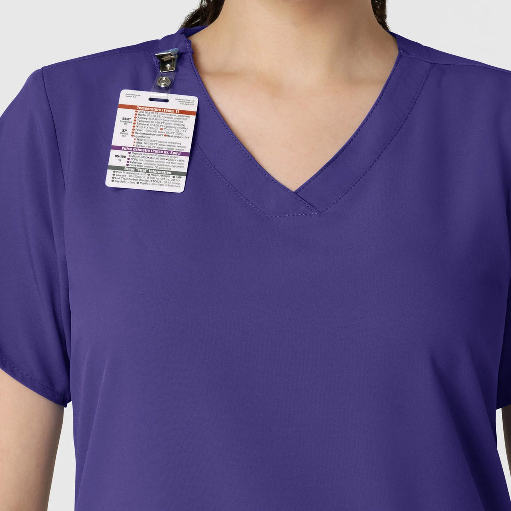 Wink Scrubs Women's Basic V-Neck Scrub Top Grape | scrub-supply.com