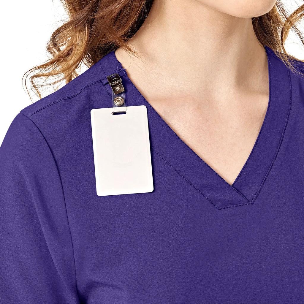 Wink Scrubs Women's Basic V-Neck Scrub Top Grape | scrub-supply.com