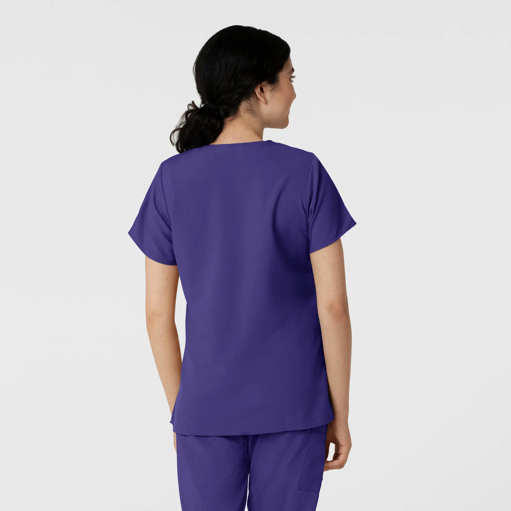 Wink Scrubs Women's Basic V-Neck Scrub Top Grape | scrub-supply.com