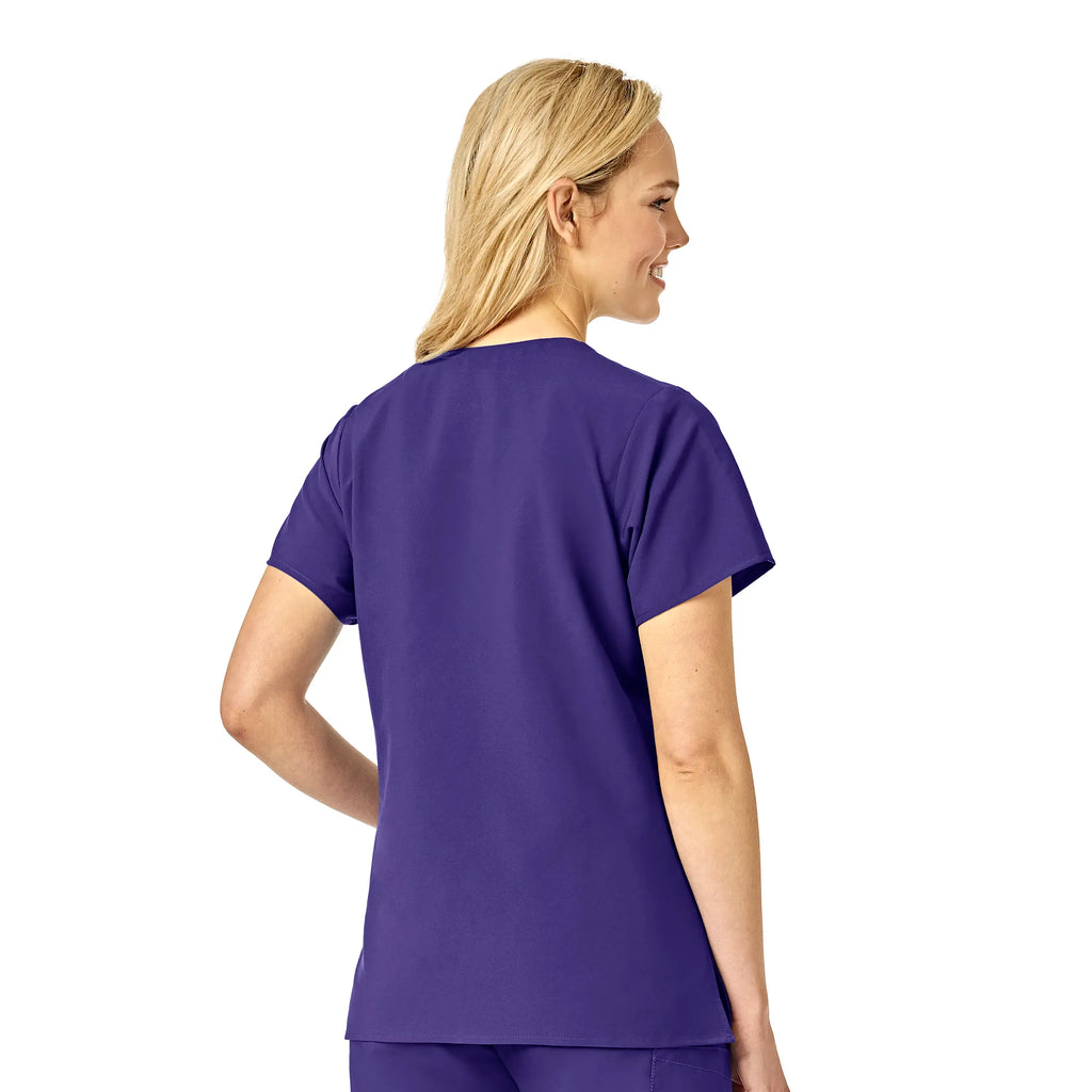 Wink Scrubs Women's Basic V-Neck Scrub Top Grape | scrub-supply.com