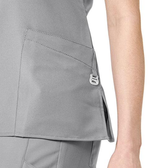 Wink Scrubs Women's Basic V-Neck Scrub Top Grey | scrub-supply.com