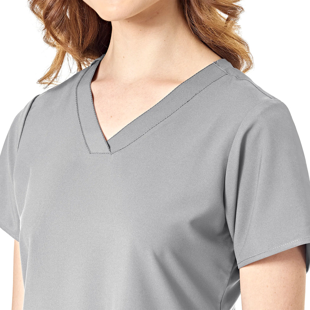 Wink Scrubs Women's Basic V-Neck Scrub Top Grey | scrub-supply.com