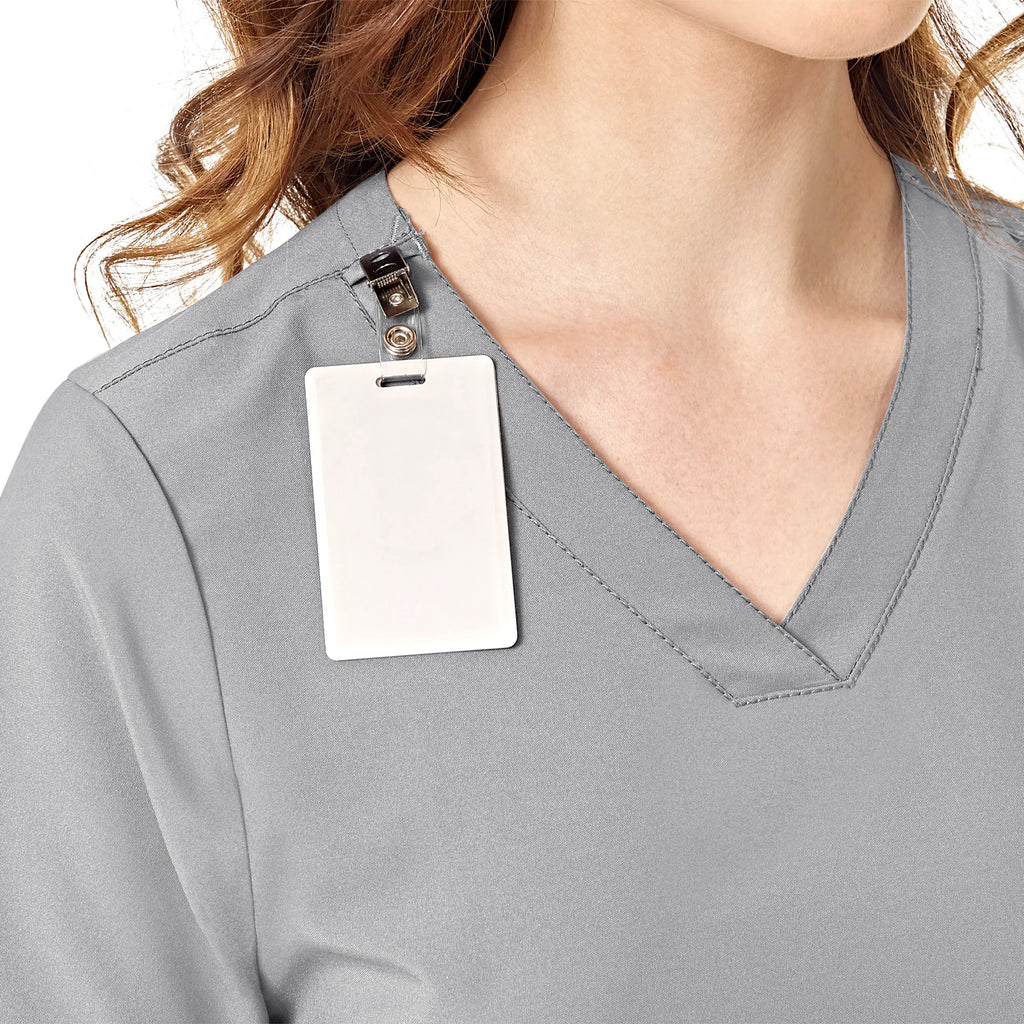 Wink Scrubs Women's Basic V-Neck Scrub Top Grey | scrub-supply.com