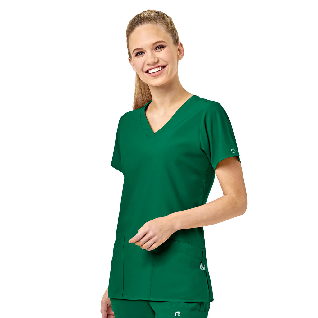 Wink Scrubs Women's Basic V-Neck Scrub Top Hunter | scrub-supply.com