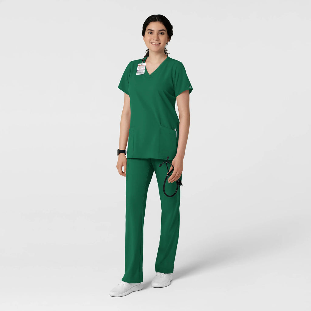 Wink Scrubs Women's Basic V-Neck Scrub Top Hunter | scrub-supply.com