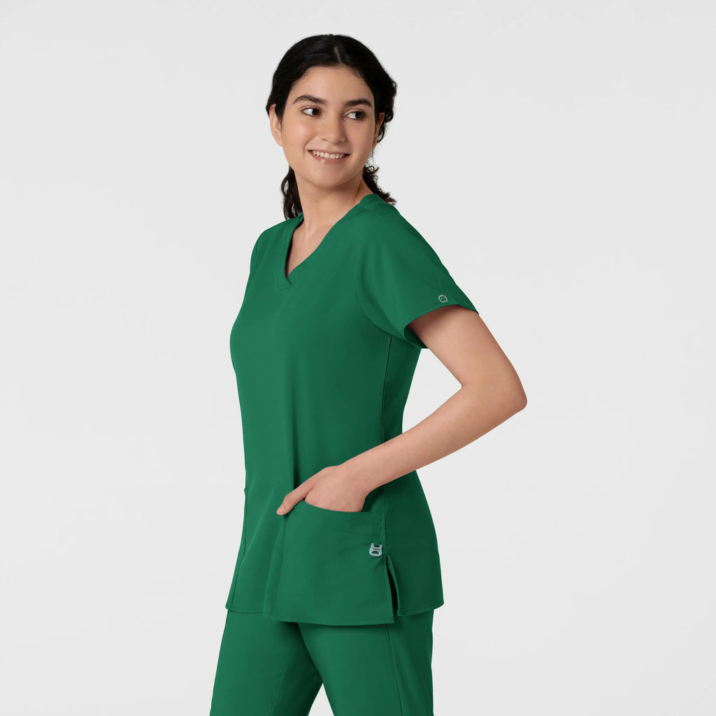 Wink Scrubs Women's Basic V-Neck Scrub Top Hunter | scrub-supply.com