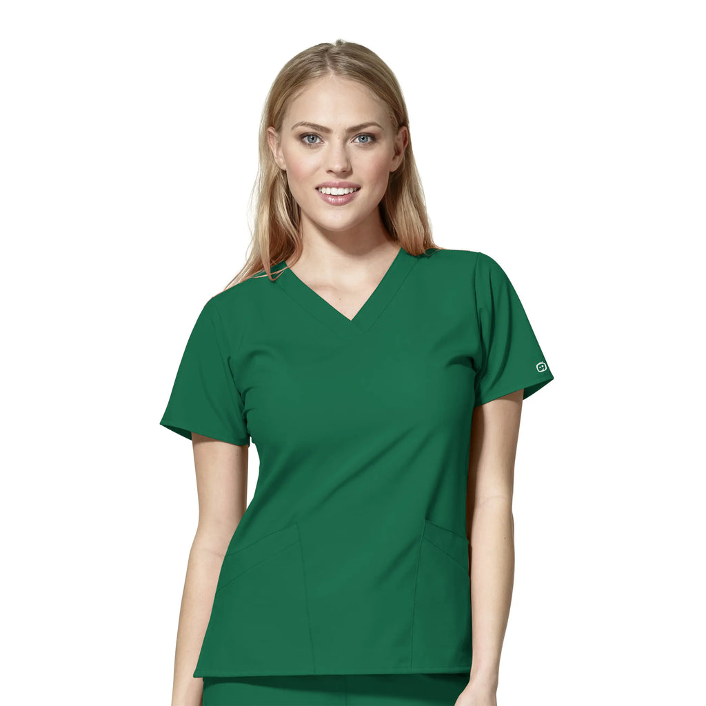 Wink Scrubs Women's Basic V-Neck Scrub Top Hunter | scrub-supply.com