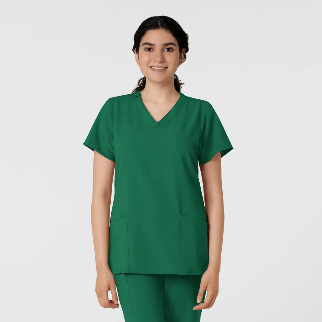 Wink Scrubs Women's Basic V-Neck Scrub Top Hunter | scrub-supply.com