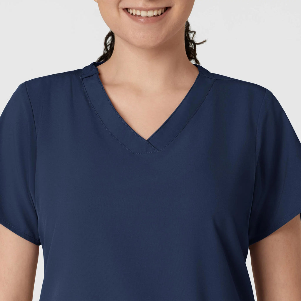 Wink Scrubs Women's Basic V-Neck Scrub Top Navy | scrub-supply.com