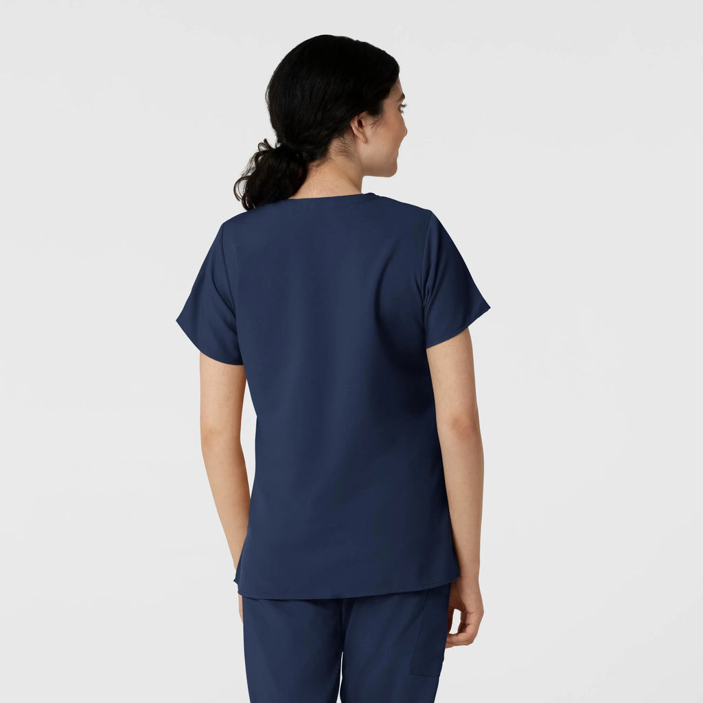 Wink Scrubs Women's Basic V-Neck Scrub Top Navy | scrub-supply.com