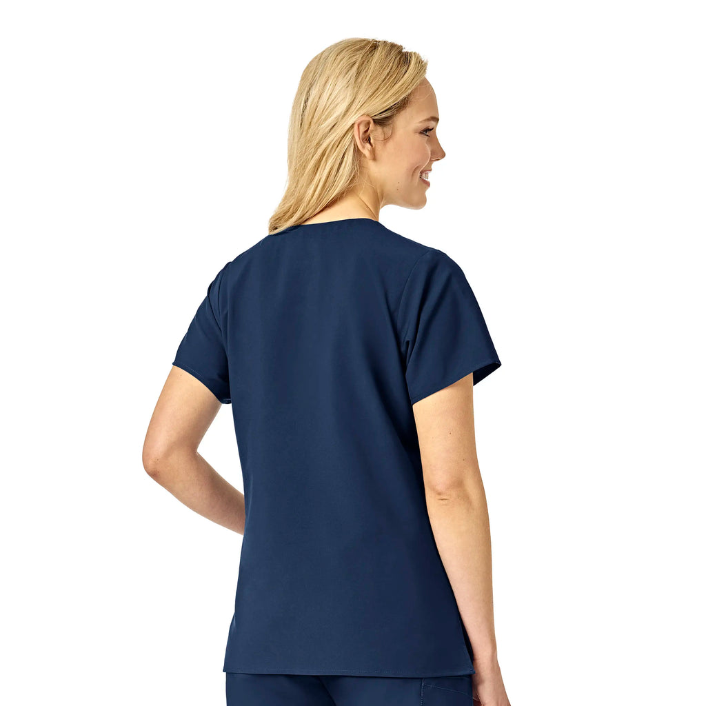 Wink Scrubs Women's Basic V-Neck Scrub Top Navy | scrub-supply.com