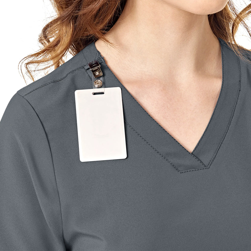 Wink Scrubs Women's Basic V-Neck Scrub Top Pewter | scrub-supply.com