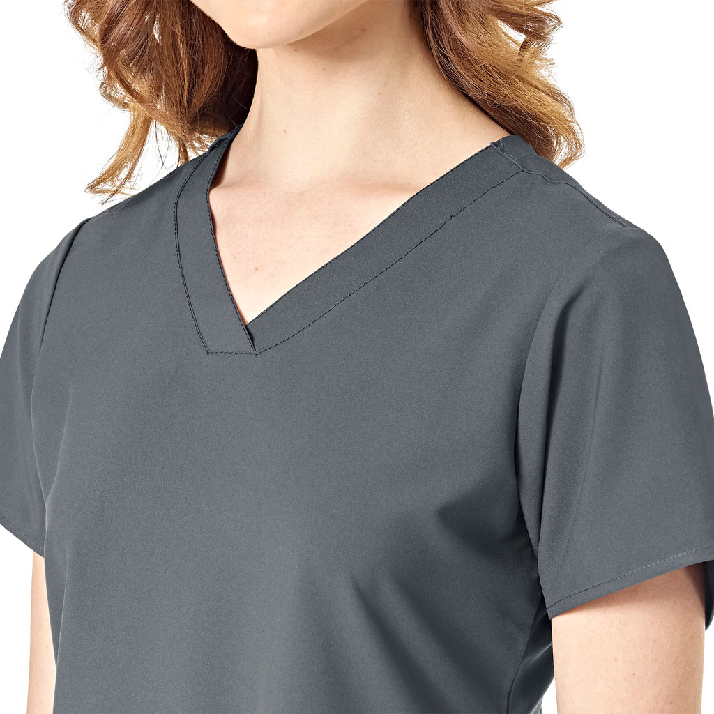 Wink Scrubs Women's Basic V-Neck Scrub Top Pewter | scrub-supply.com