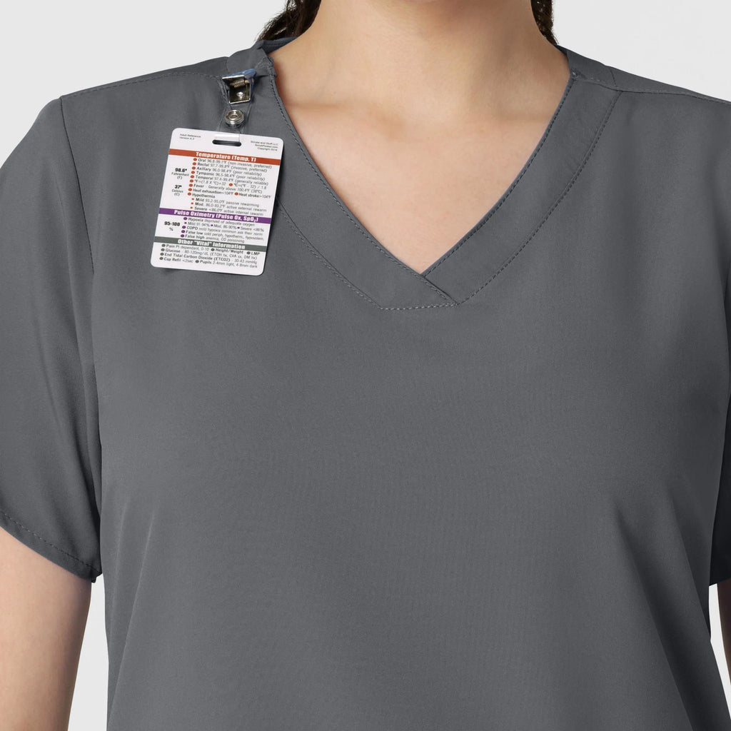 Wink Scrubs Women's Basic V-Neck Scrub Top Pewter | scrub-supply.com