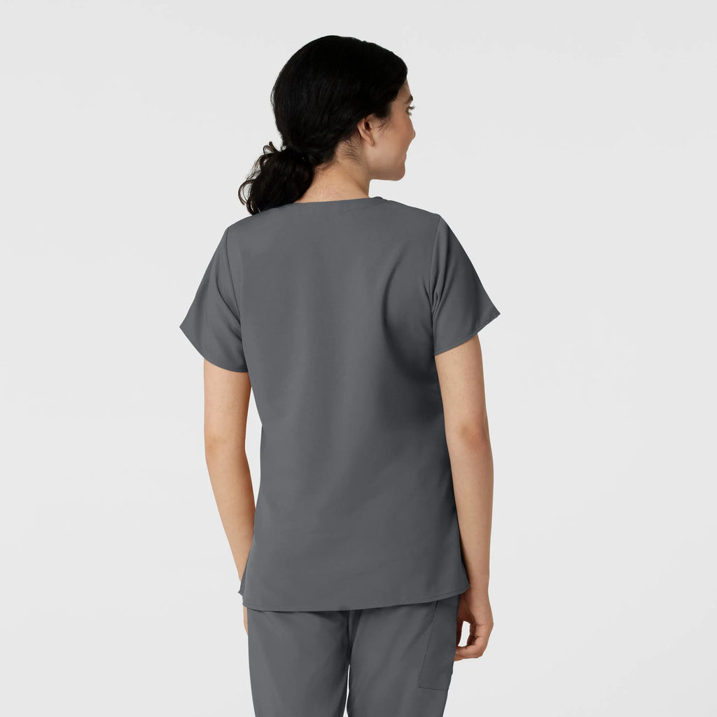 Wink Scrubs Women's Basic V-Neck Scrub Top Pewter | scrub-supply.com