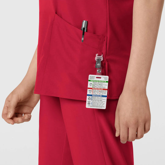 Wink Scrubs Women's Basic V-Neck Scrub Top Red | scrub-supply.com