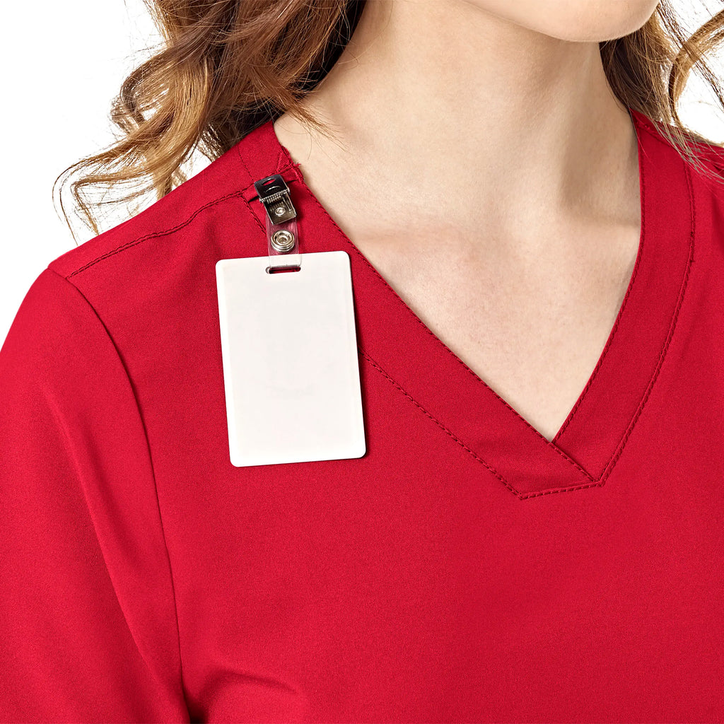 Wink Scrubs Women's Basic V-Neck Scrub Top Red | scrub-supply.com