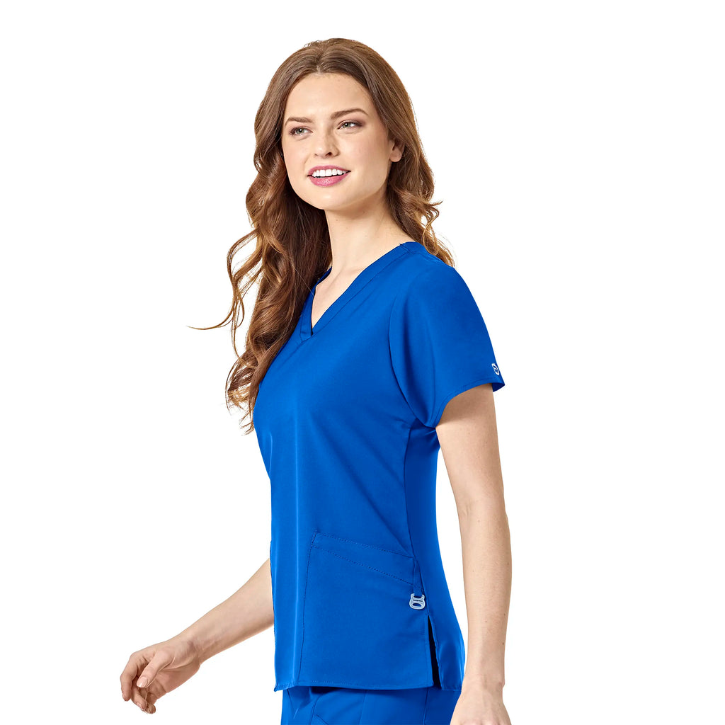 Wink Scrubs Women's Basic V-Neck Scrub Top Royal Blue | scrub-supply.com