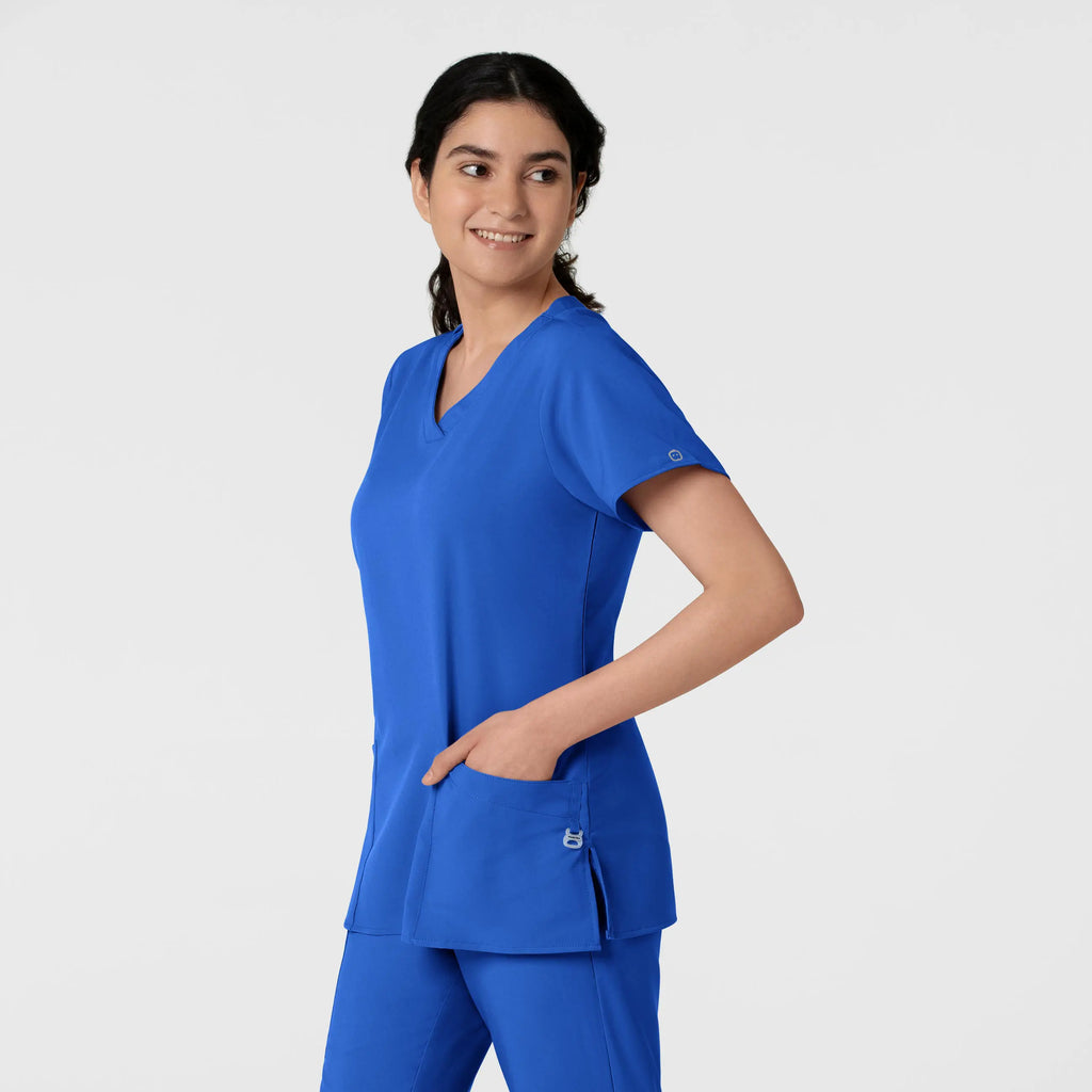 Wink Scrubs Women's Basic V-Neck Scrub Top Royal Blue | scrub-supply.com