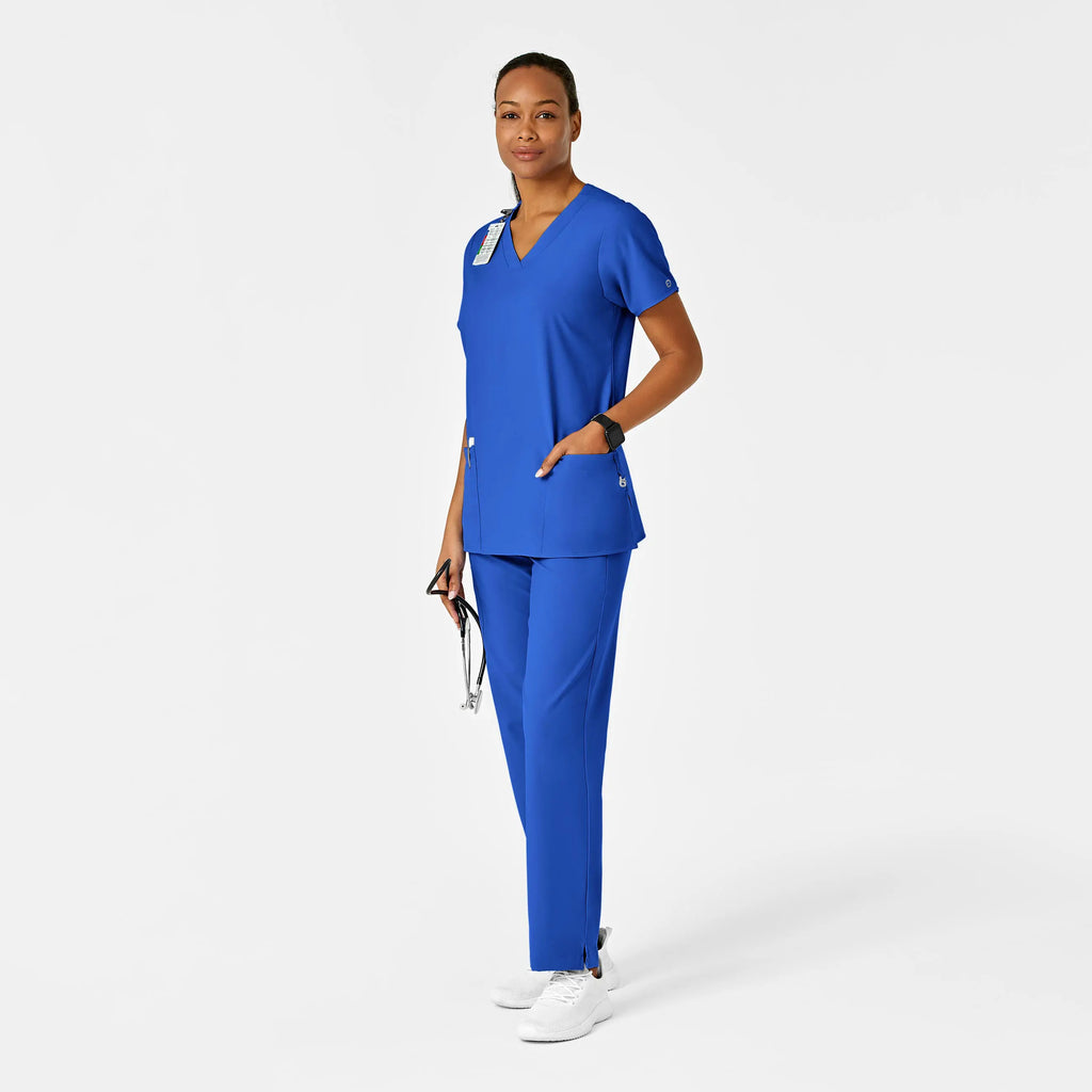 Wink Scrubs Women's Basic V-Neck Scrub Top Royal Blue | scrub-supply.com