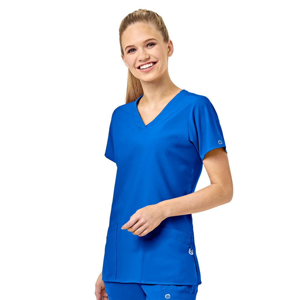 Wink Scrubs Women's Basic V-Neck Scrub Top Royal Blue | scrub-supply.com