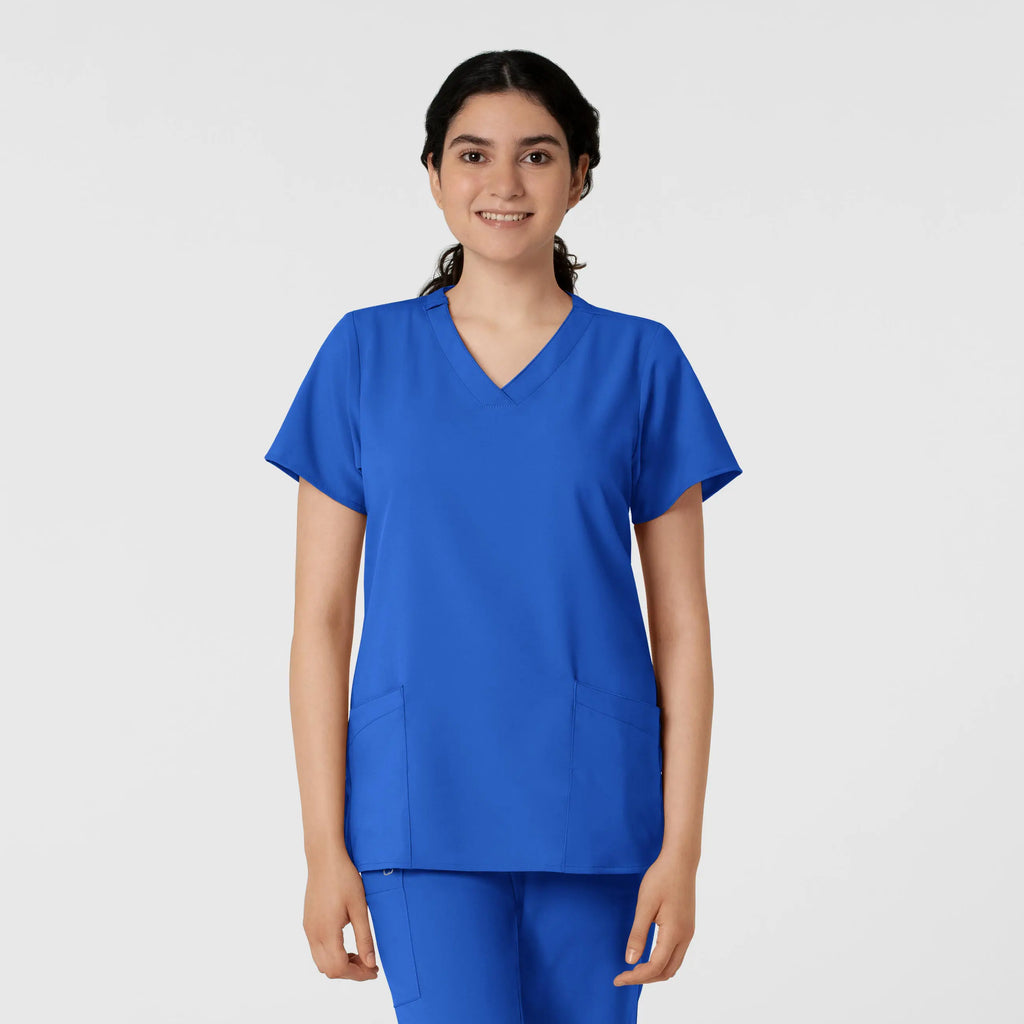 Wink Scrubs Women's Basic V-Neck Scrub Top Royal Blue | scrub-supply.com