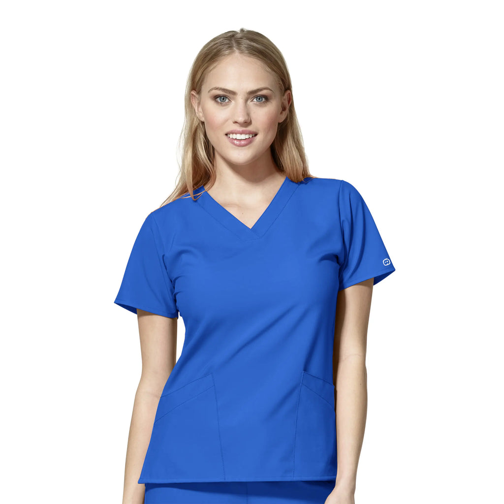 Wink Scrubs Women's Basic V-Neck Scrub Top Royal Blue | scrub-supply.com