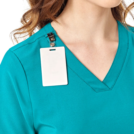 Wink Scrubs Women's Basic V-Neck Scrub Top Teal | scrub-supply.com