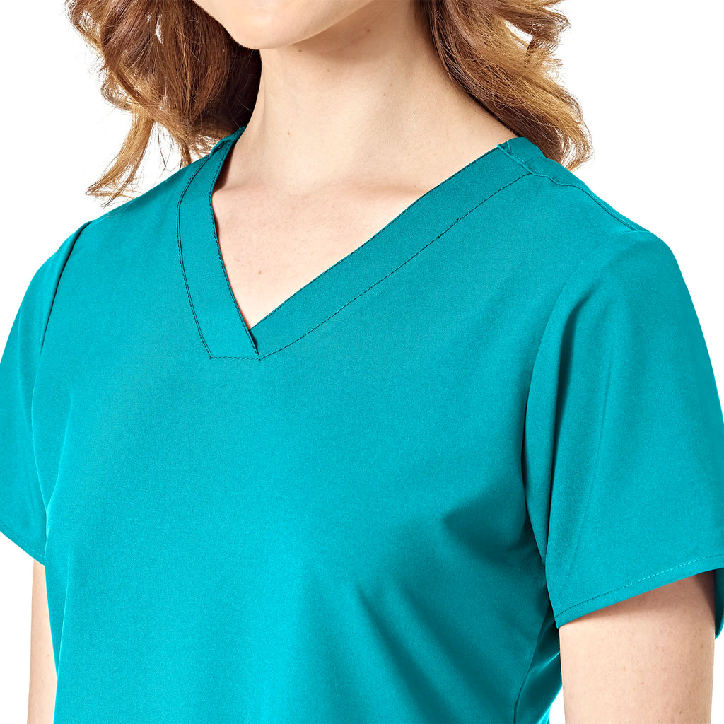 Wink Scrubs Women's Basic V-Neck Scrub Top Teal | scrub-supply.com