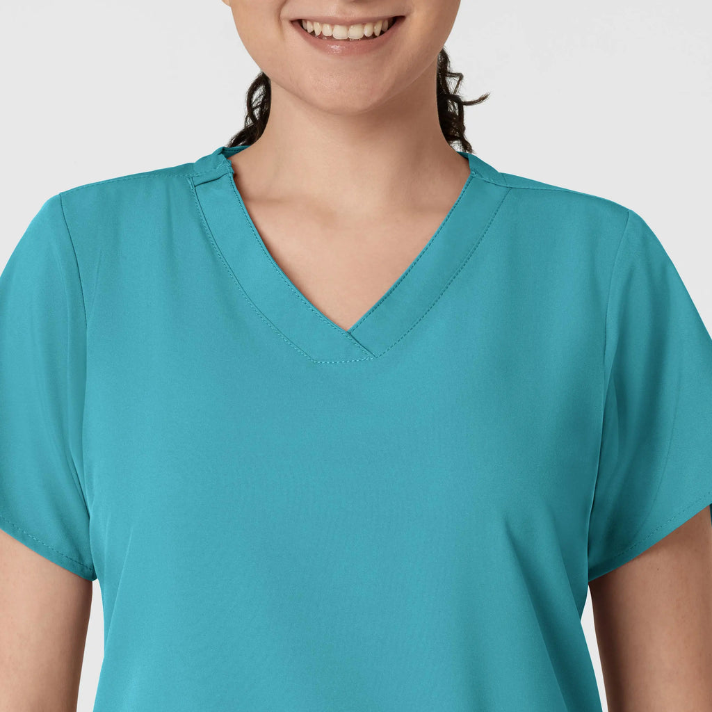 Wink Scrubs Women's Basic V-Neck Scrub Top Teal | scrub-supply.com