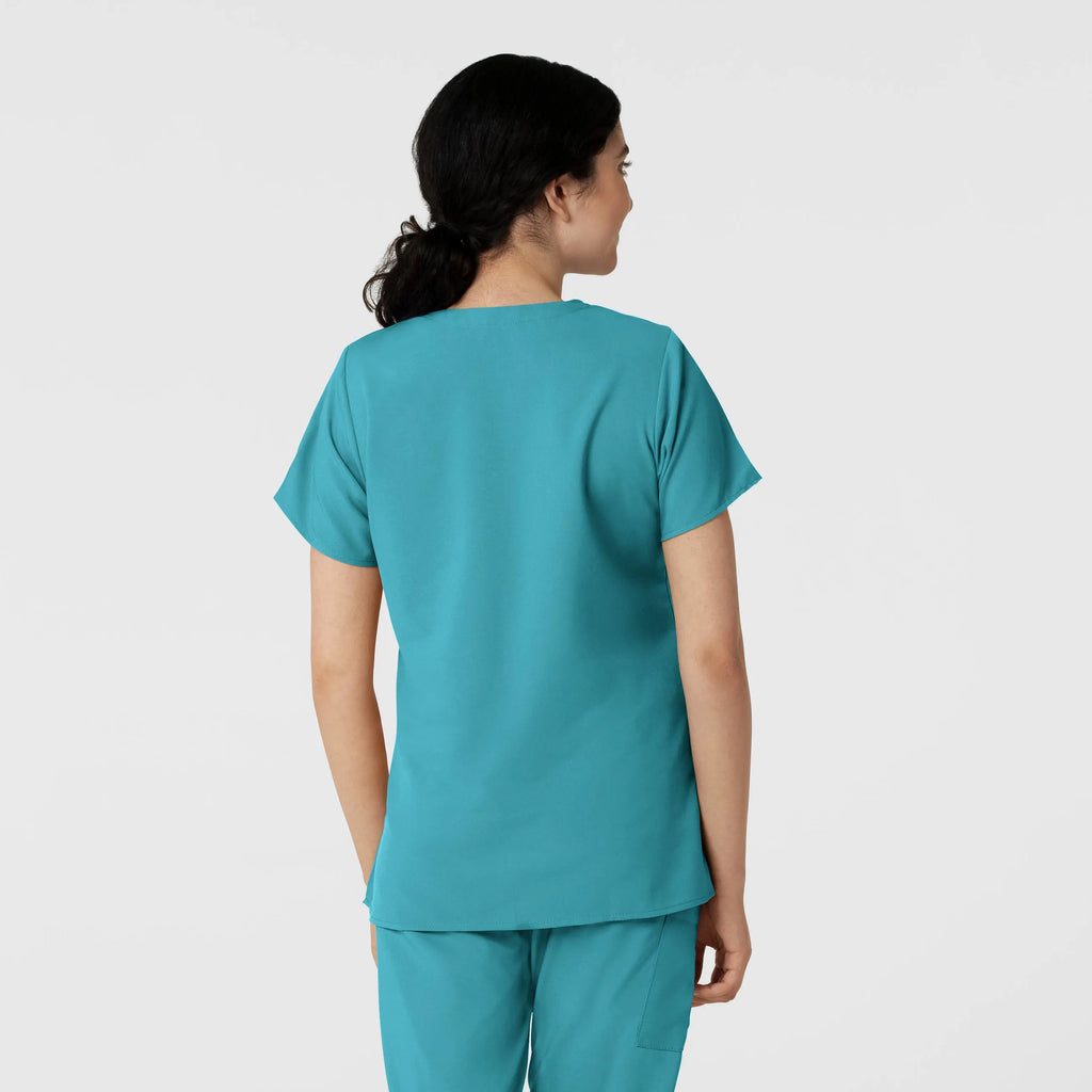 Wink Scrubs Women's Basic V-Neck Scrub Top Teal | scrub-supply.com